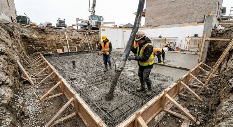Basement Concrete Installation in Oakland, RI