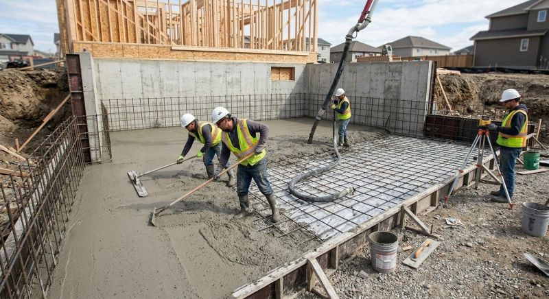 Basement Concrete Installation in Tiverton, RI