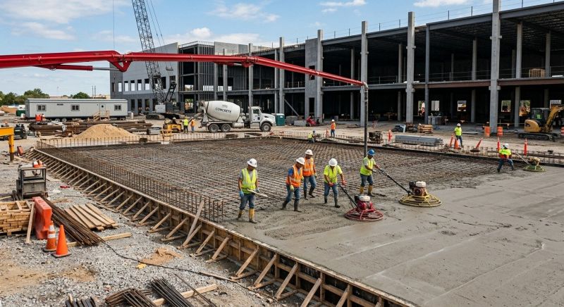 Commercial Slab Construction in Plainfield, CT