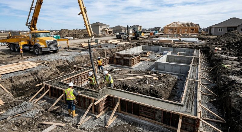 Concrete Foundation Installation in Cranston, RI