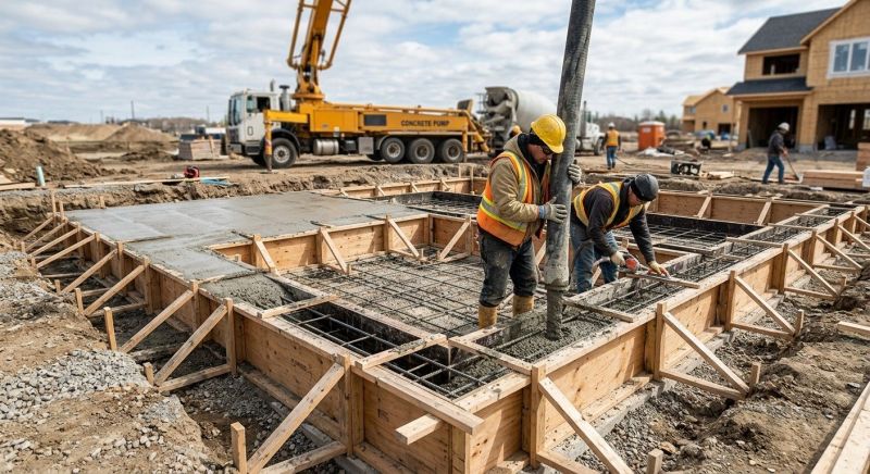 Concrete Foundation Installation in Warren, RI