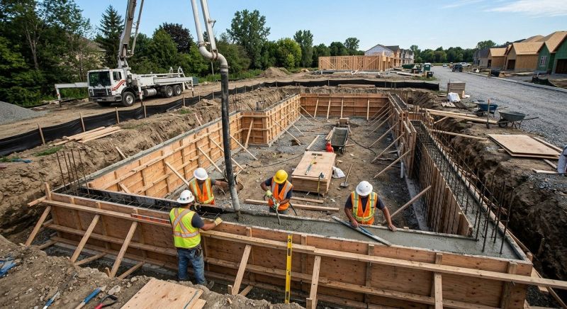 Concrete Foundation Installation in Woonsocket, RI