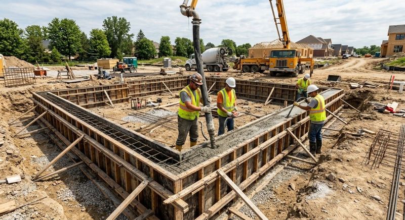 Foundation Wall Pouring in Seekonk, MA